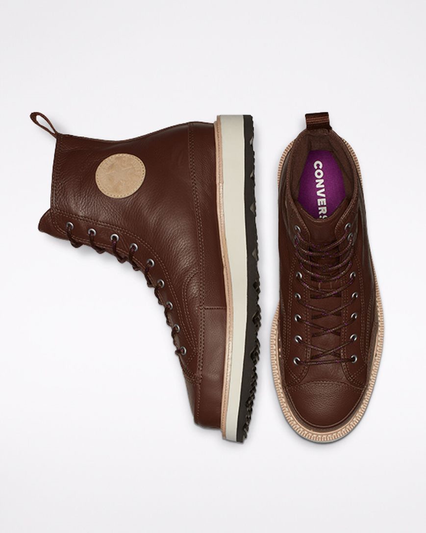 Botas Converse Chuck Taylor Crafted Cano Alto Feminino Chocolate Pretas | PT X0P3T45